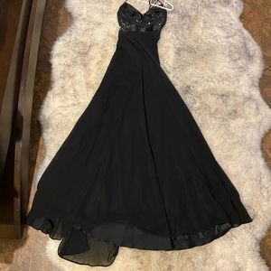 Black Sequin Gown